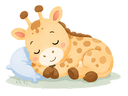 Luki the giraffe, sleeping